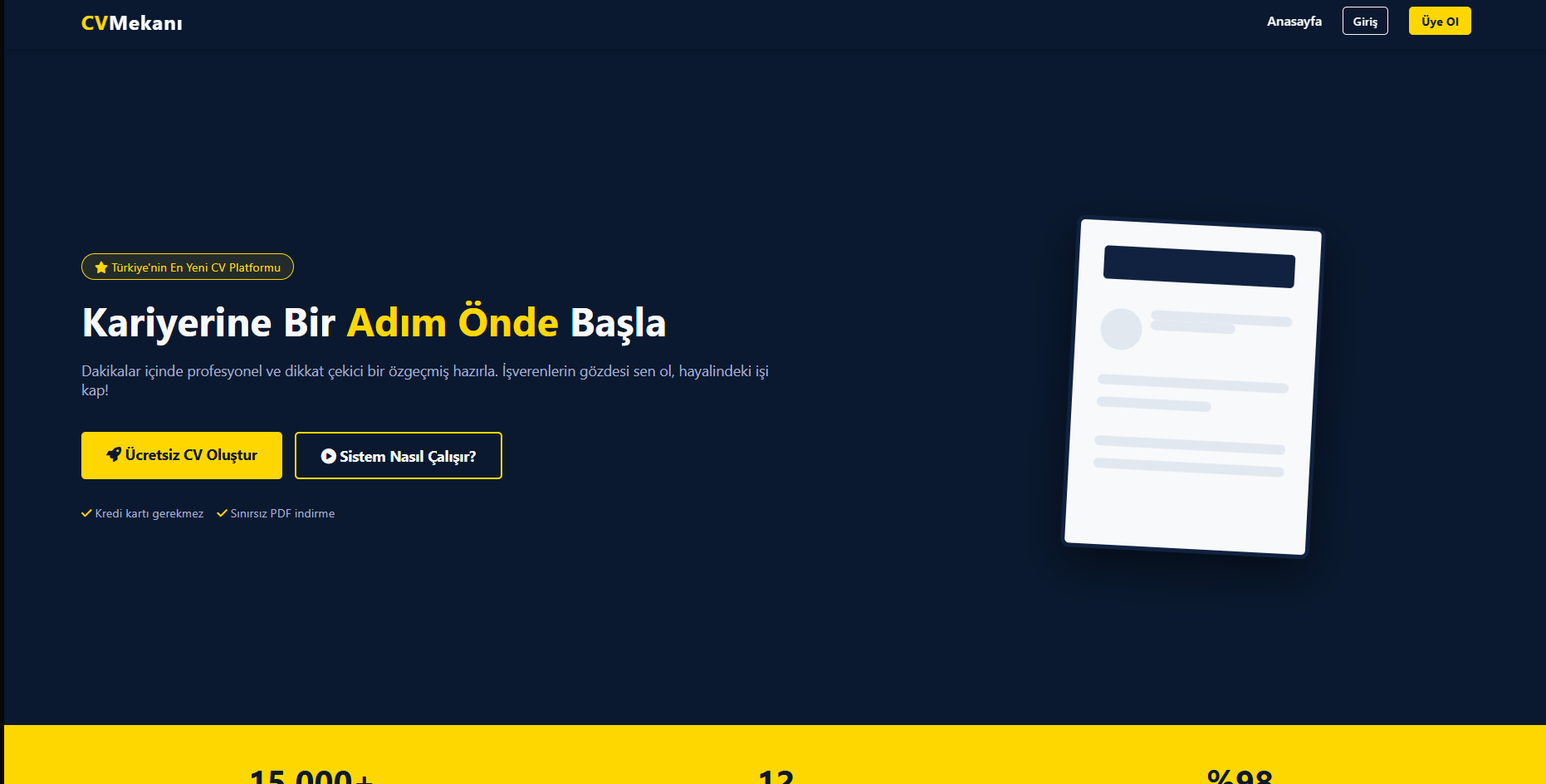 Cv Mekanı Online Cv Oluşturma Logo